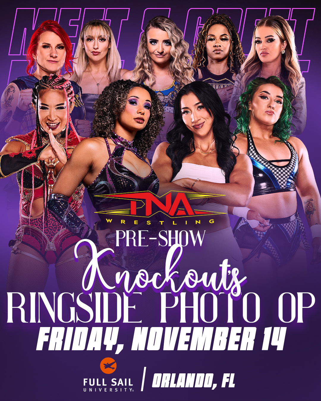 PRE-SHOW Knockouts Ringside Photo Op | November 14, 2025 | Full Sail University | Orlando, FL