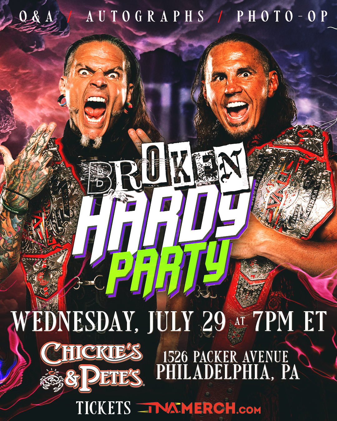 Broken Hardy Party | Wednesday July 29th 7PM | Chickie's & Pete's Philly