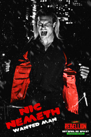 TNA Rebellion Sin City Signed Photo - Nic Nemeth (Pre-Order)